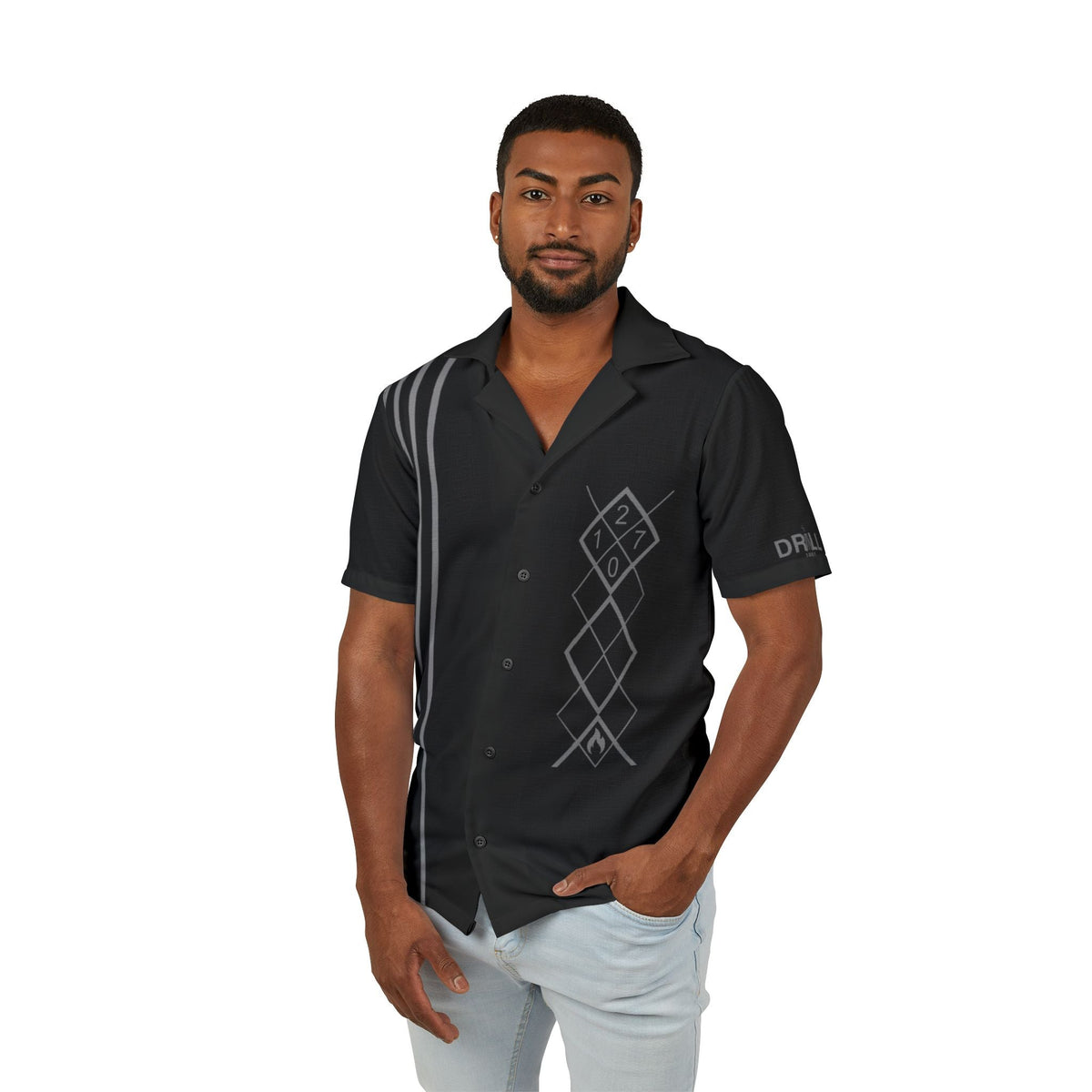 Black Flammable - Men's Camp Shirt