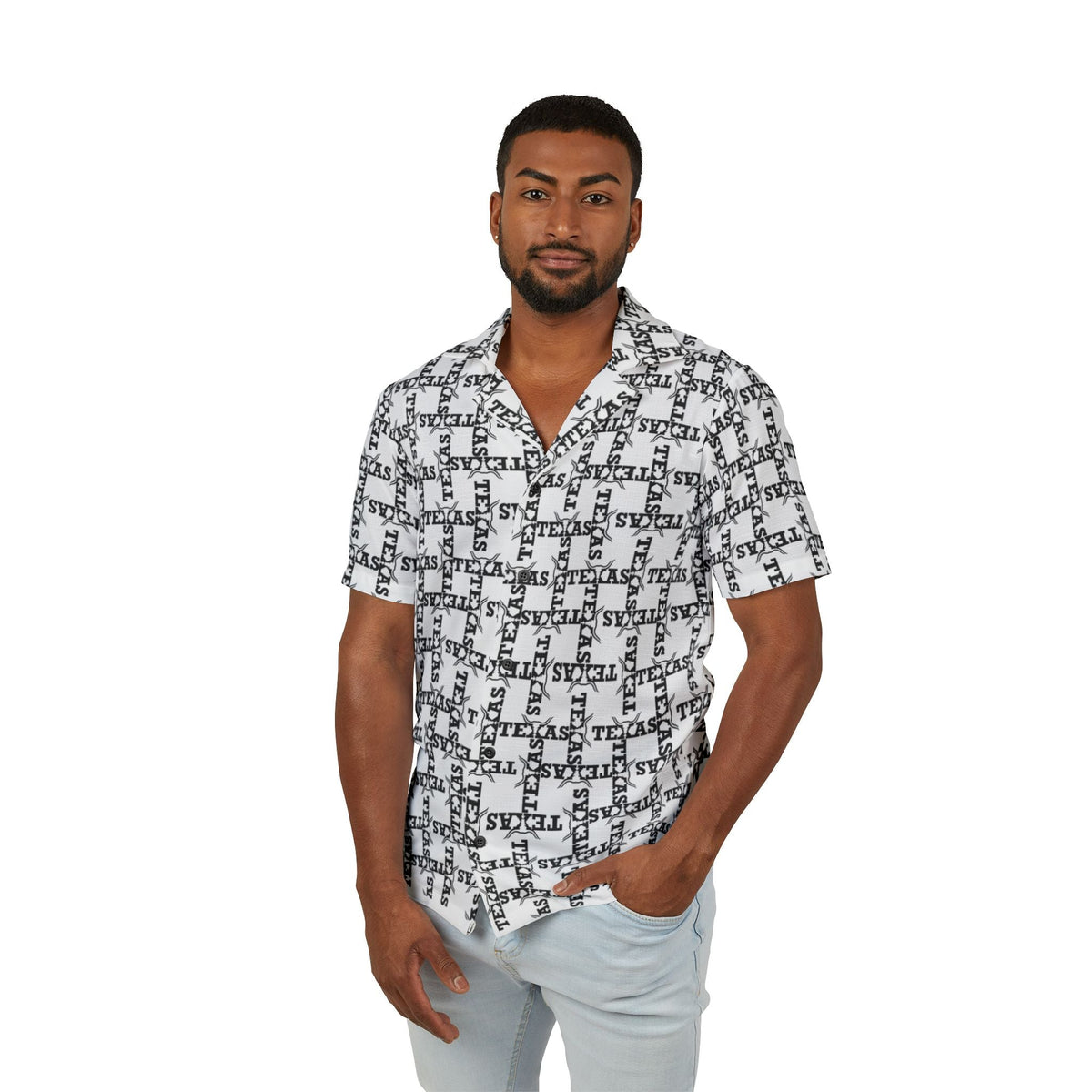 Texas Pattern - Men's Hawaiian Camp Shirt